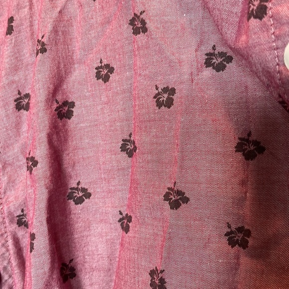 NWOT Linksoul button down. Floral red. XL. - Picture 3 of 3